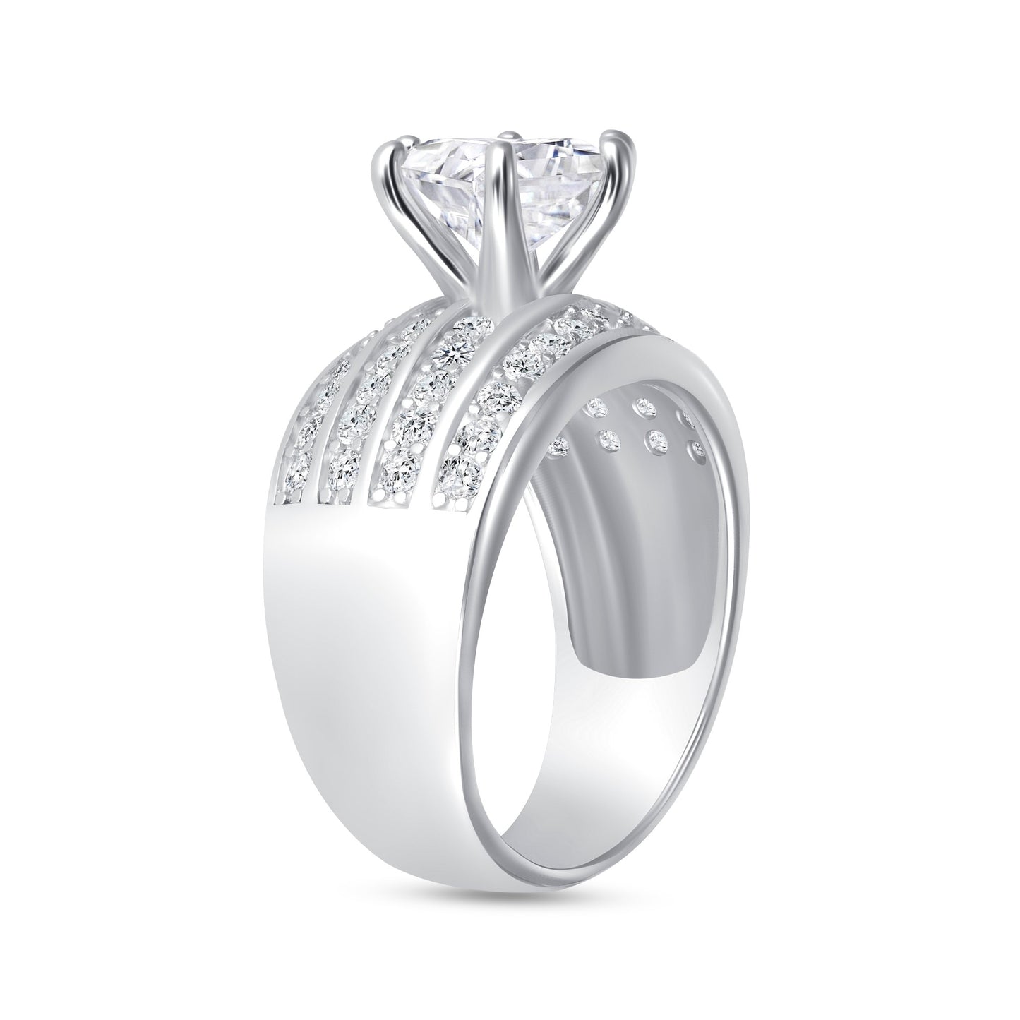 Valerie Round Centerstone Engagement Ring