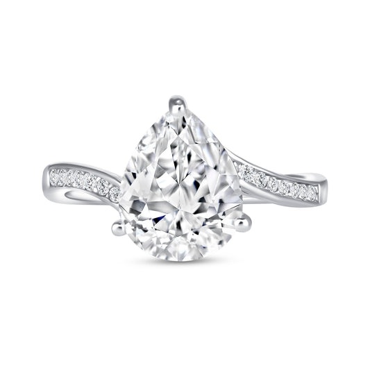 Infinity Pear Centerstone Engagement Ring