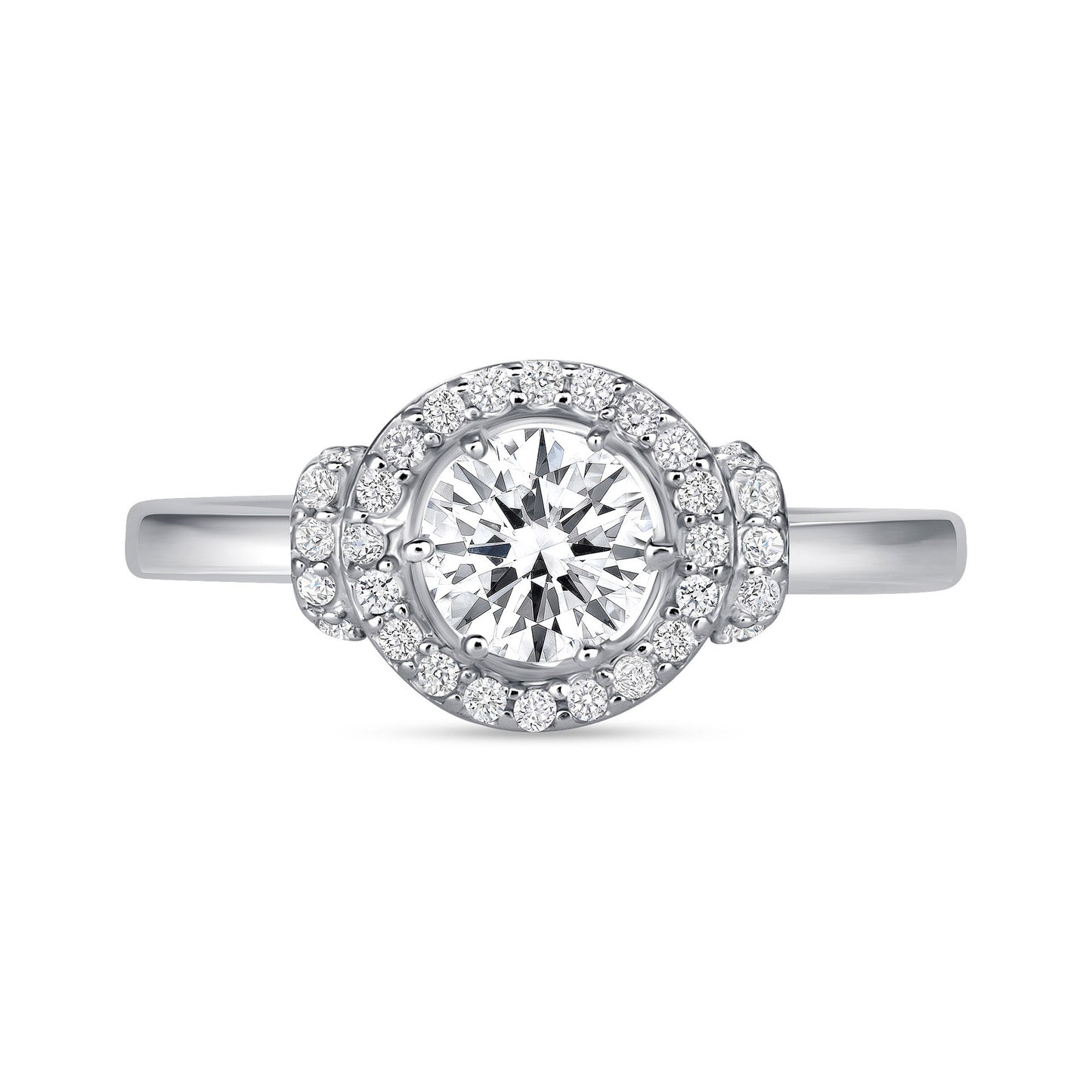 Marilyn Round Centerstone Engagement Ring