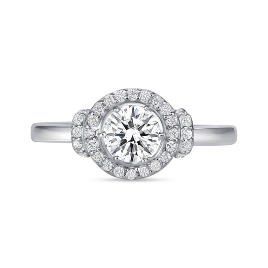 Marilyn Round Centerstone Engagement Ring