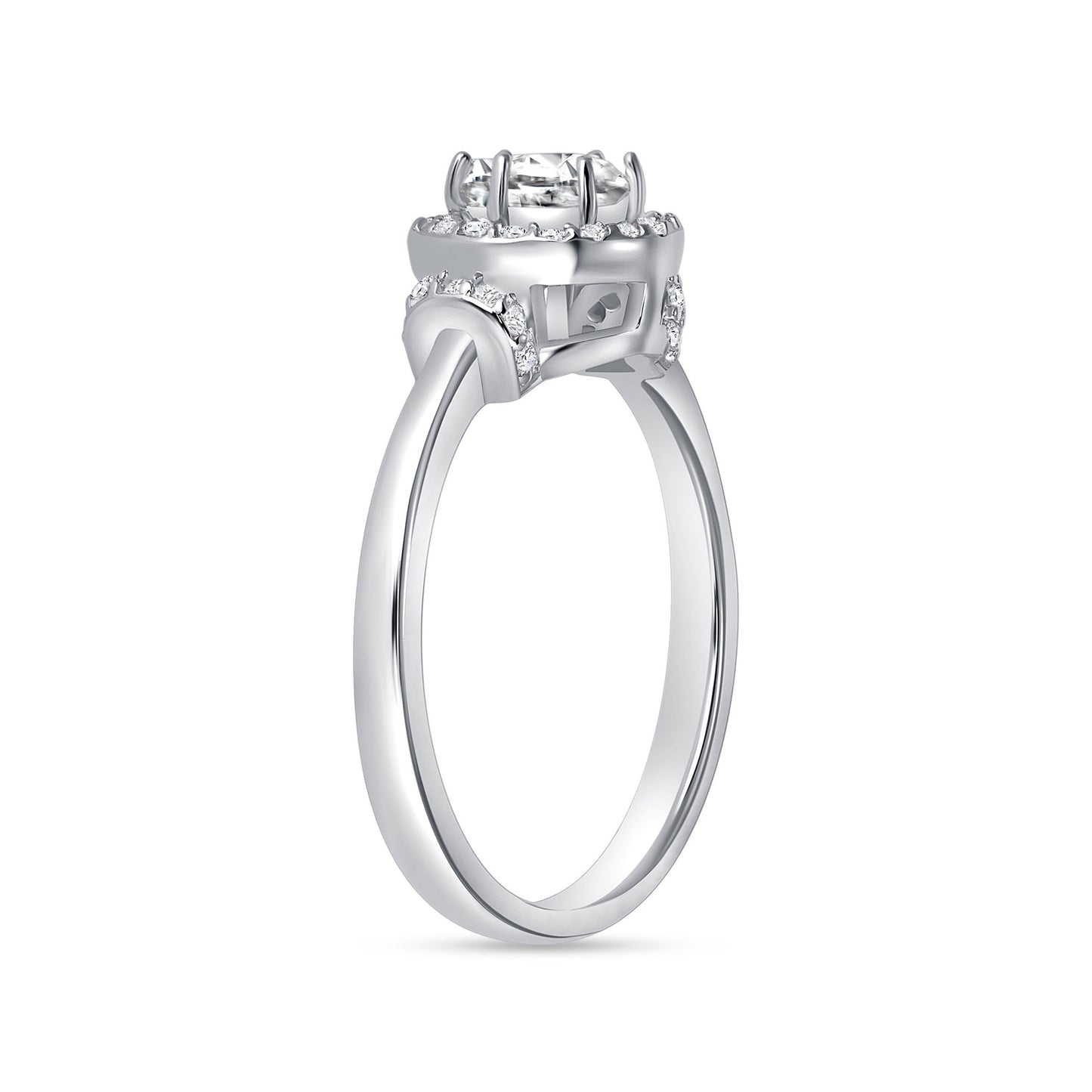 Marilyn Round Centerstone Engagement Ring