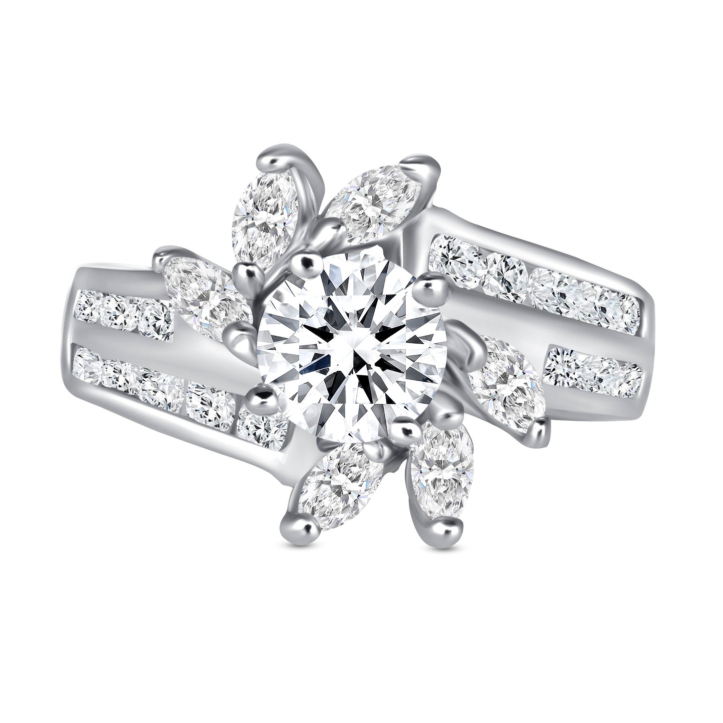 Brilliant Round Centerstone Engagement Ring