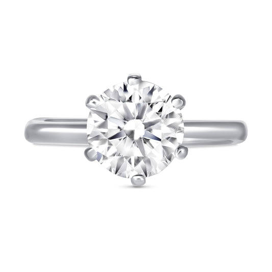 Monica Round Centerstone Engagement Ring