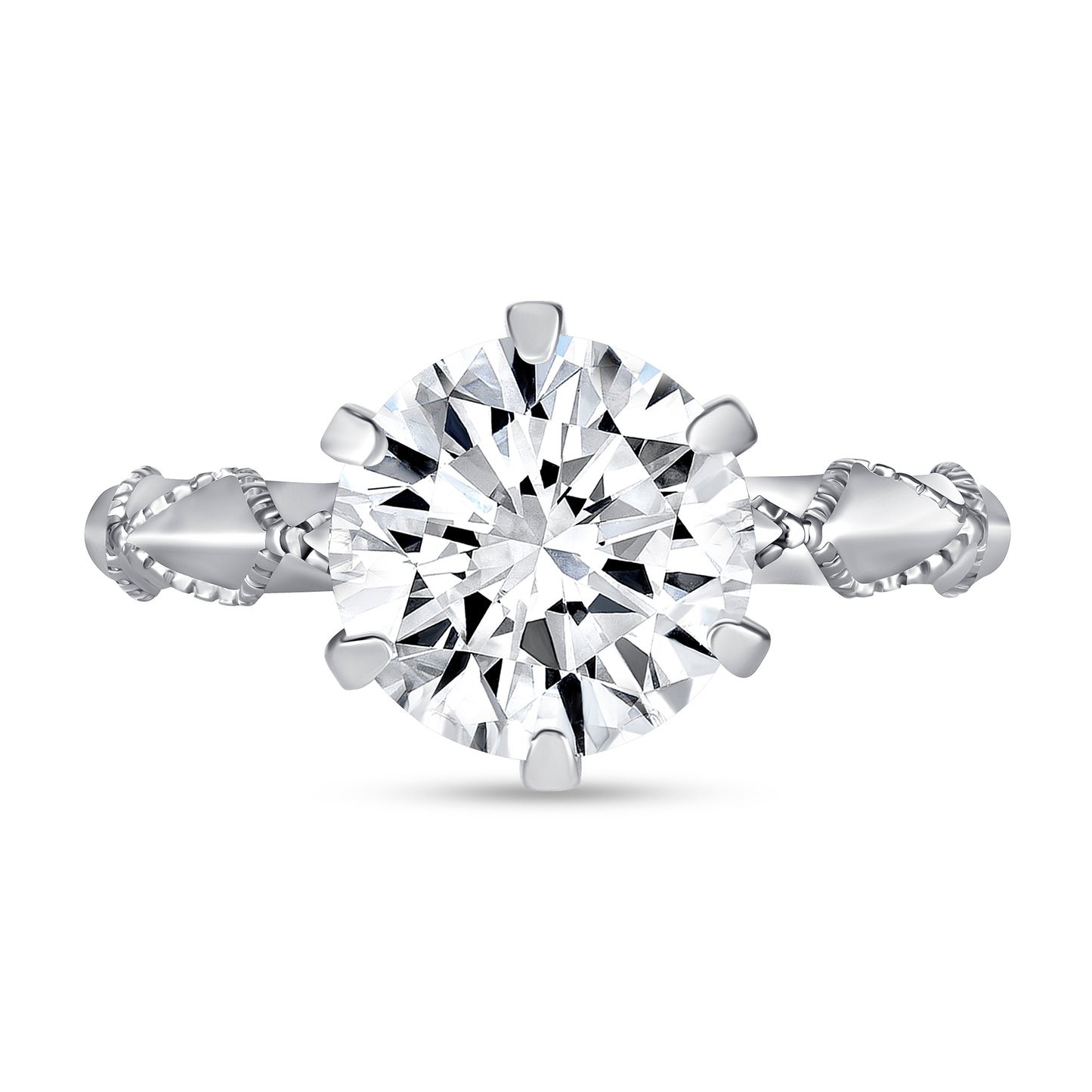 Valentina Round Centerstone Engagement Ring