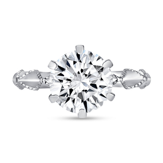 Valentina Round Centerstone Engagement Ring