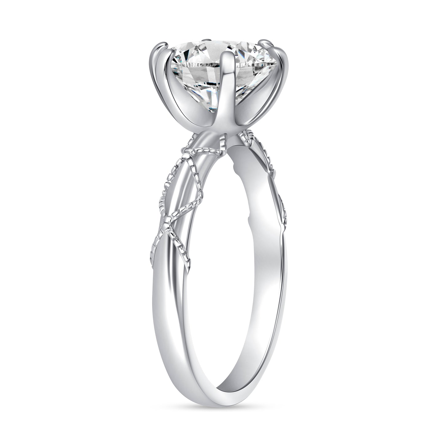 Valentina Round Centerstone Engagement Ring