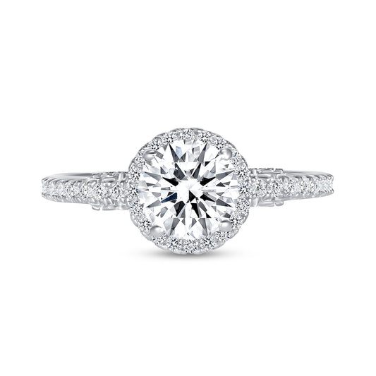 Margarette Halo Round Centerstone Engagement Ring