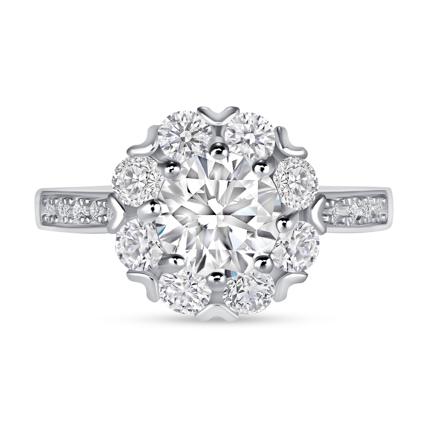 Le Bloom Round Centerstone Engagement Ring