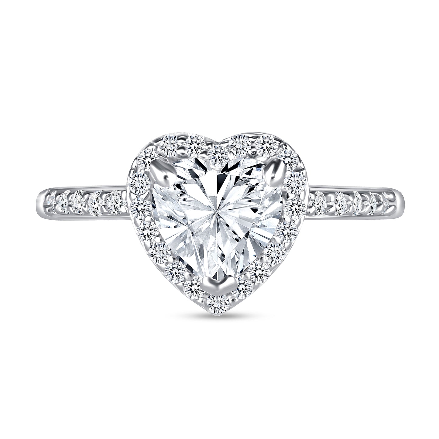 Lydia Heart Centerstone Engagement Ring