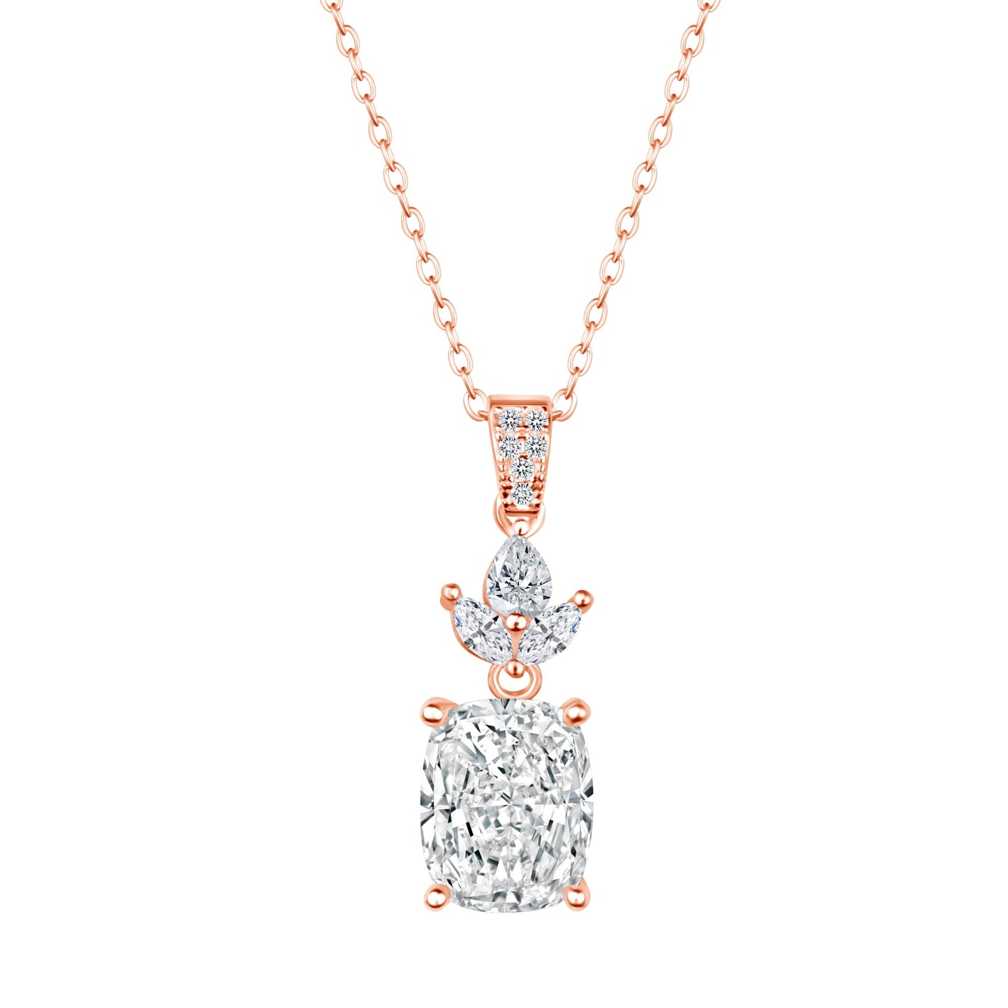 Laurie Cushion Cut Diamond Necklace