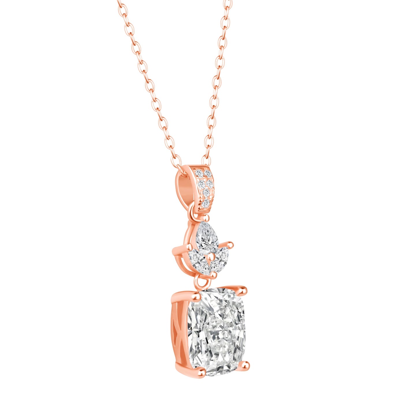 Laurie Cushion Cut Diamond Necklace