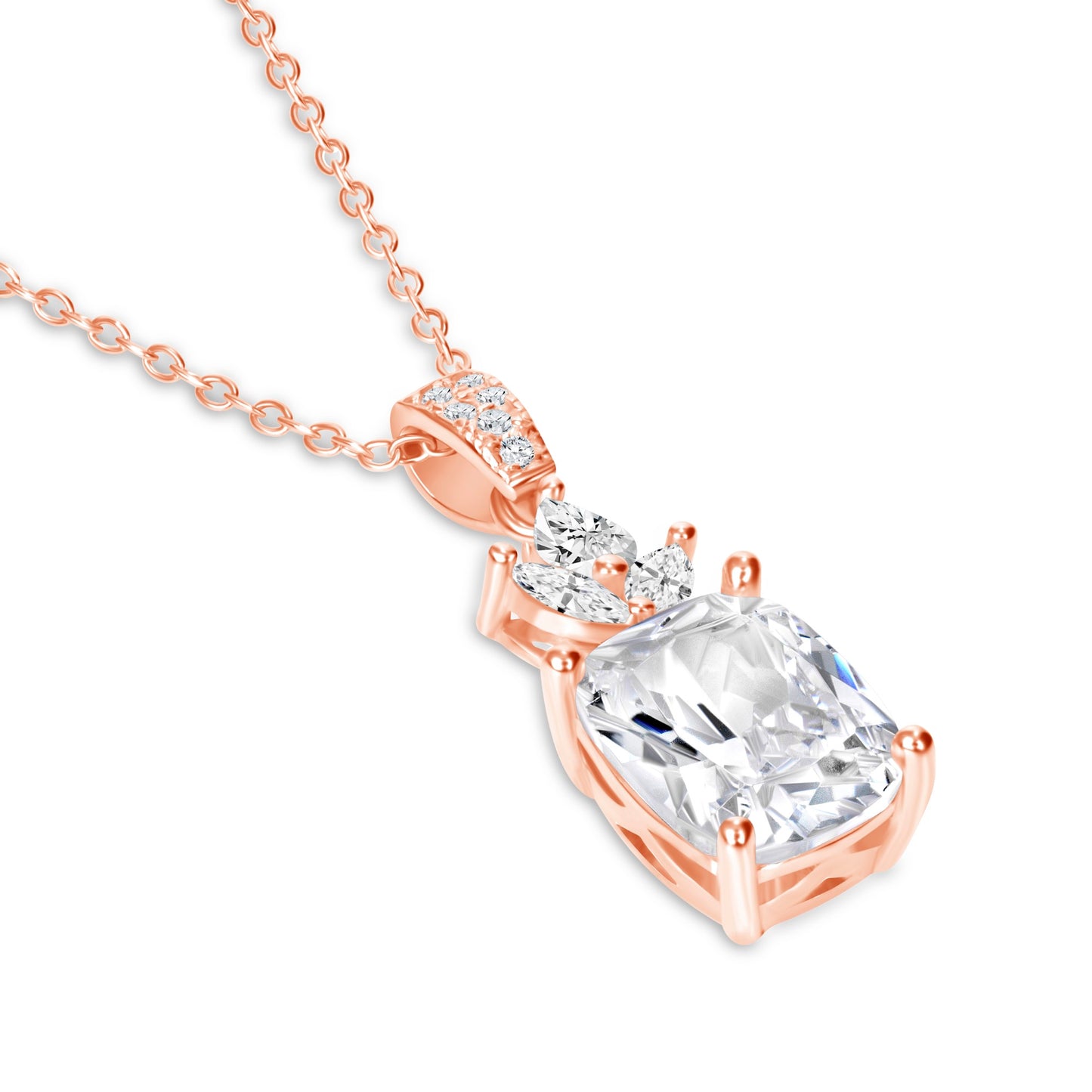 Laurie Cushion Cut Diamond Necklace