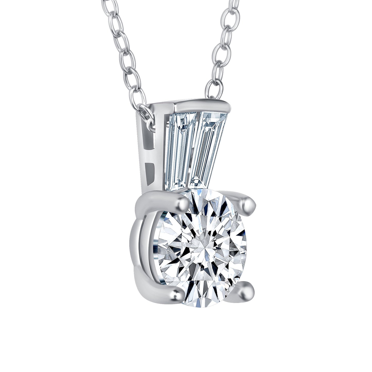 Isabelle Round Cut Diamond Necklace