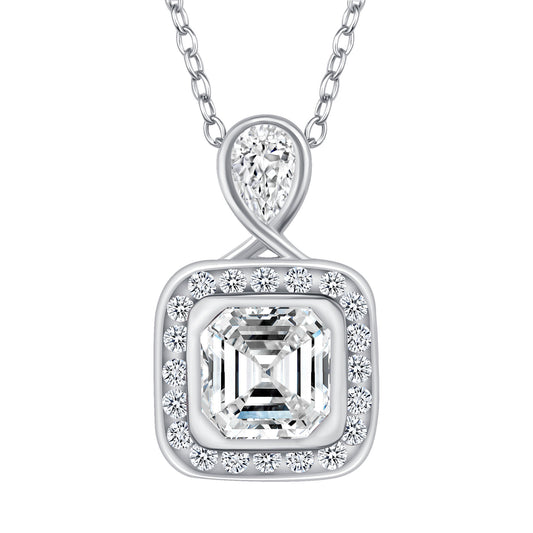 Emelia Asscher Cut Diamond Necklace