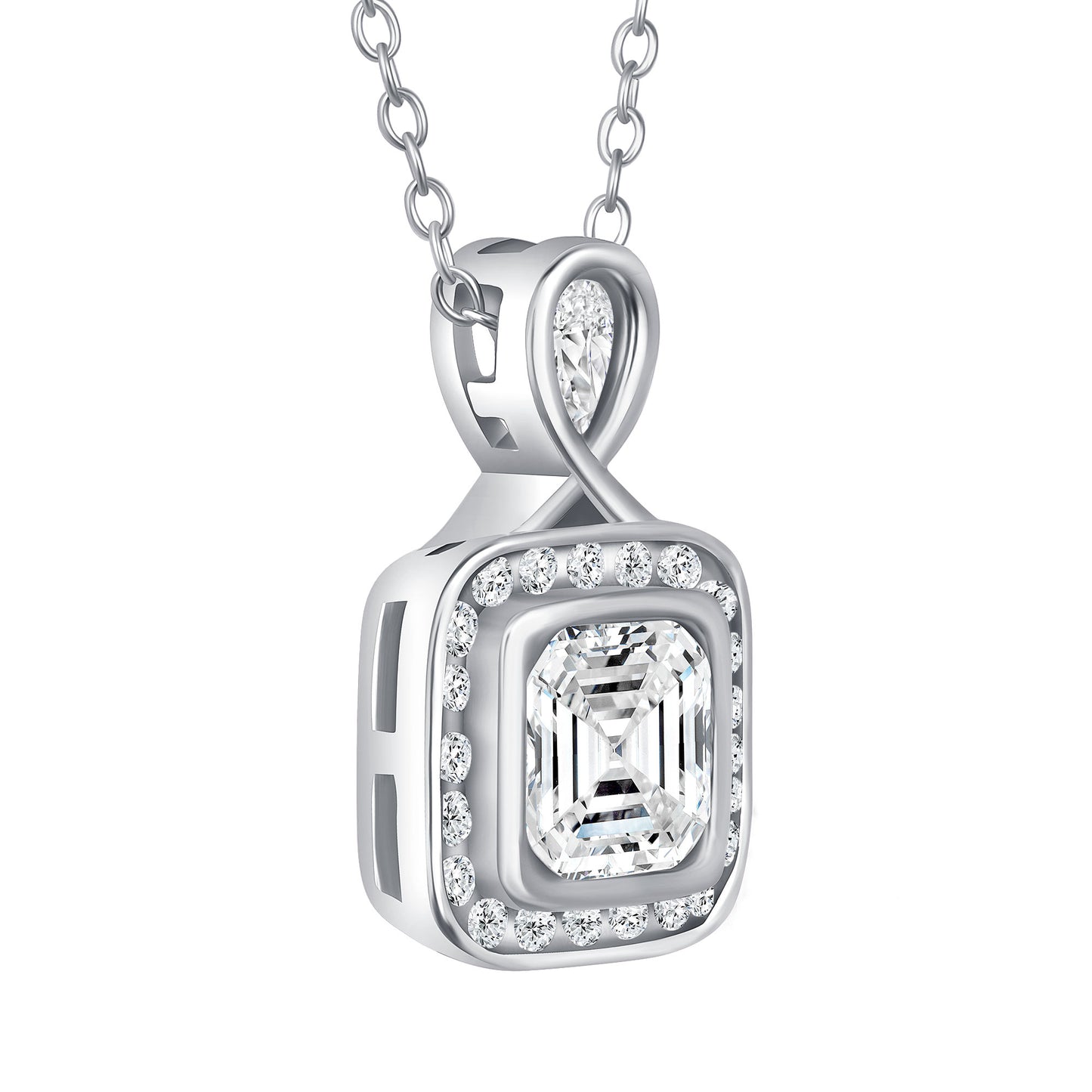 Emelia Asscher Cut Diamond Necklace