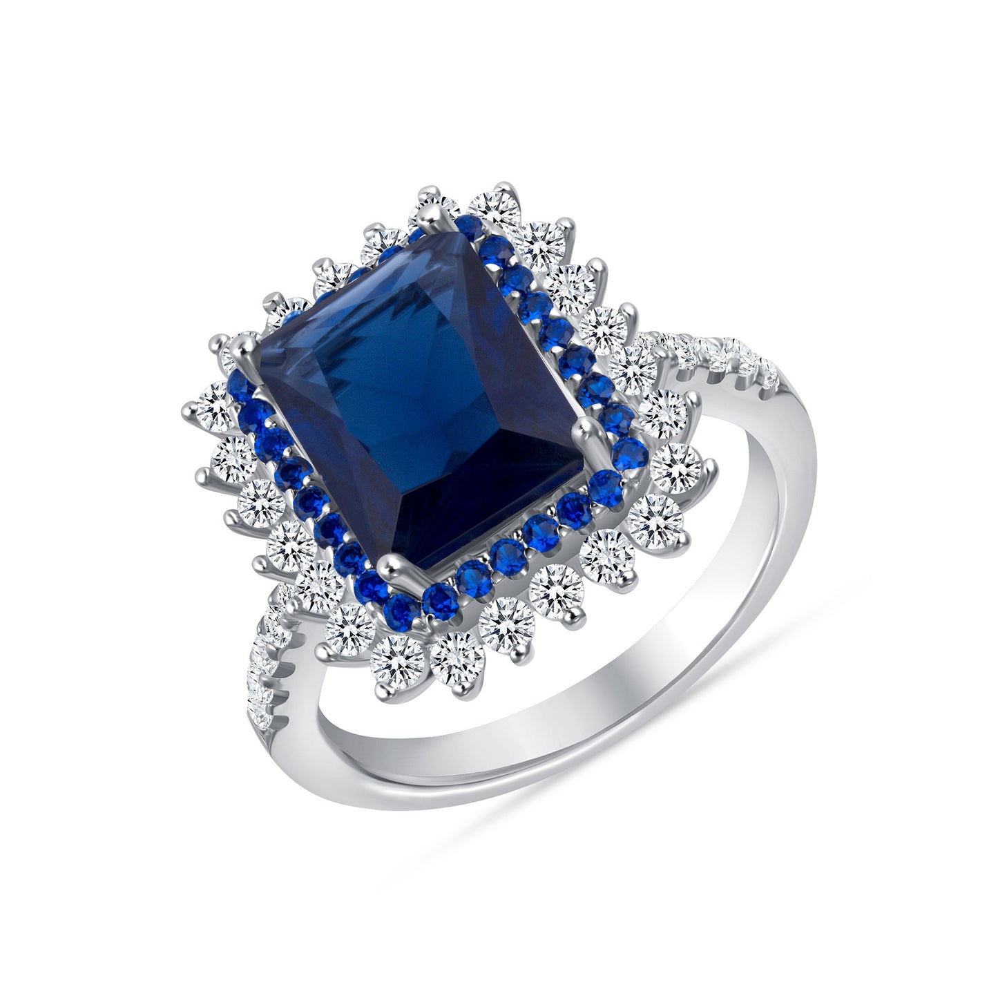 Melania Radiant Cut Sapphire Engagement Ring