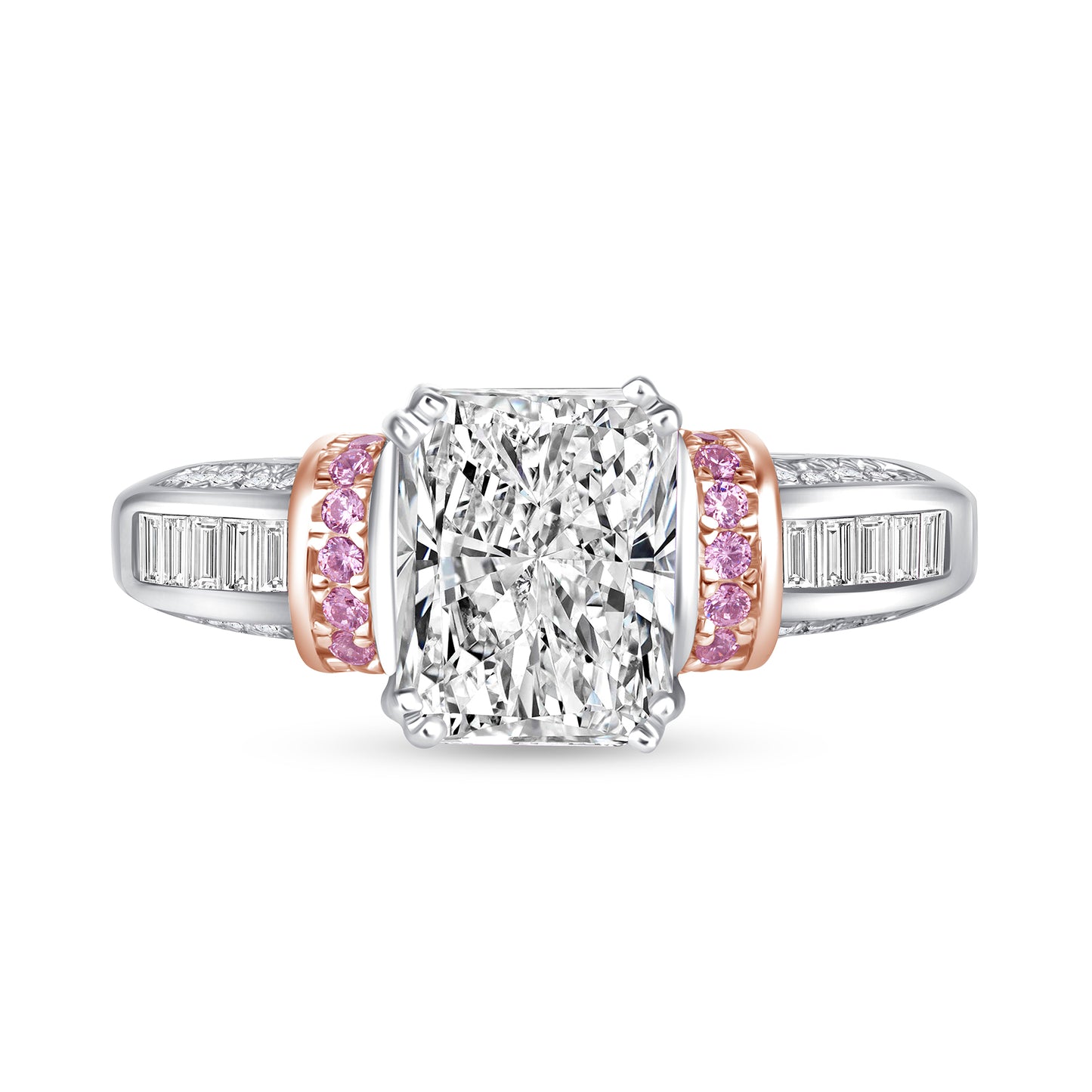 Tinted Rose Engagement Ring