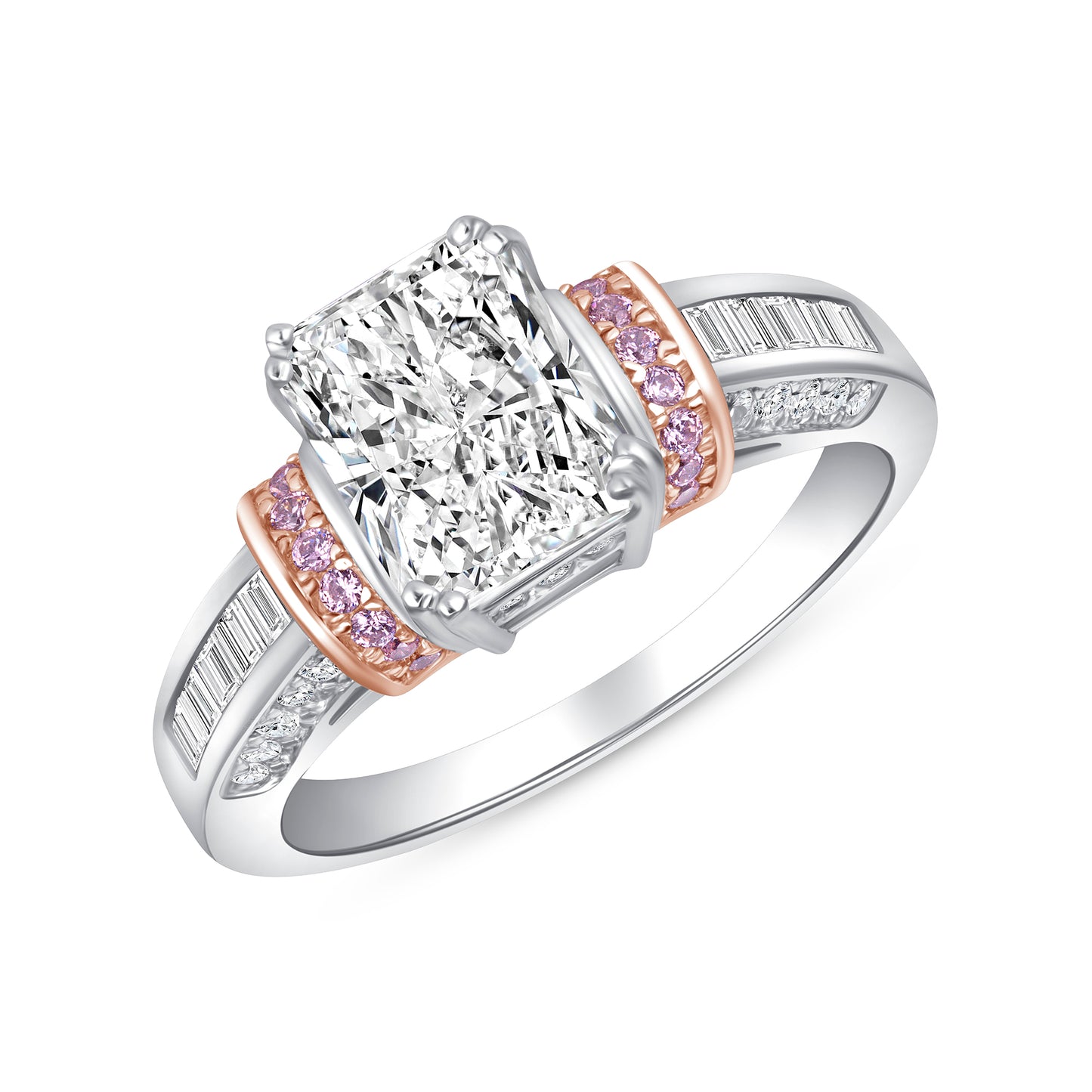 Tinted Rose Engagement Ring