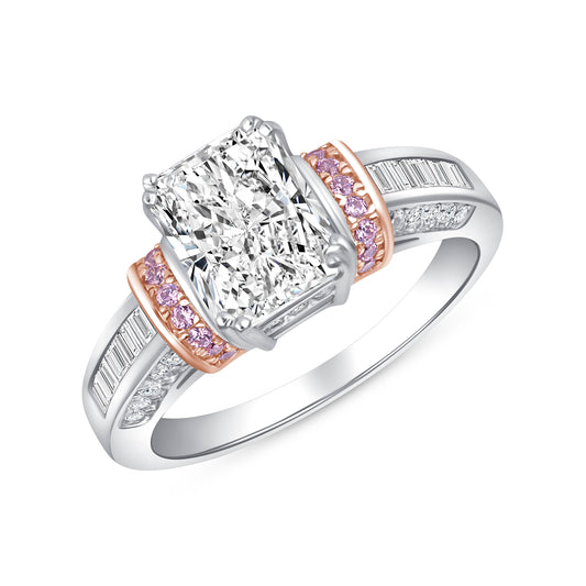 Tinted Rose Engagement Ring