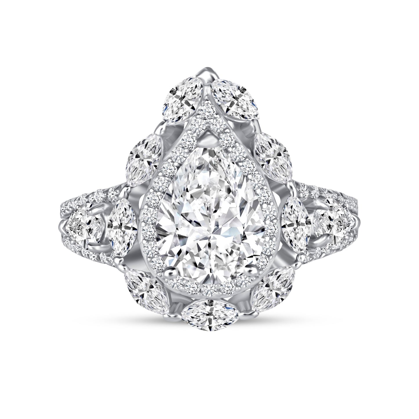 Ravishing Pear Centerstone Engagement Ring