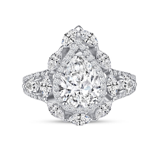 Ravishing Pear Centerstone Engagement Ring