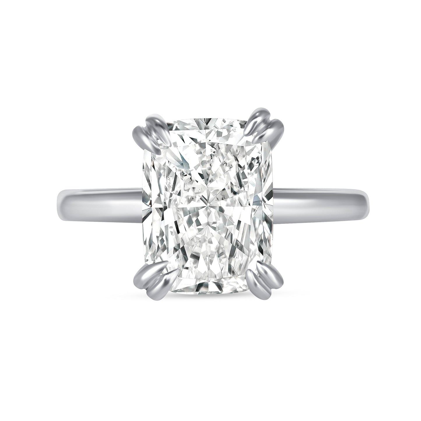 Hidden Halo Radiant Centerstone Engagement Ring