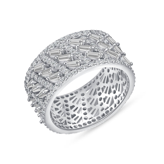 Intricate Multi Cut Eternity Diamond Band