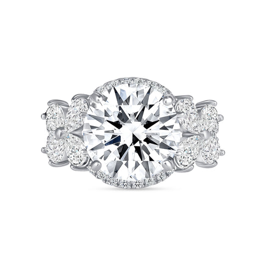 Pollination Round Centerstone Engagement Ring