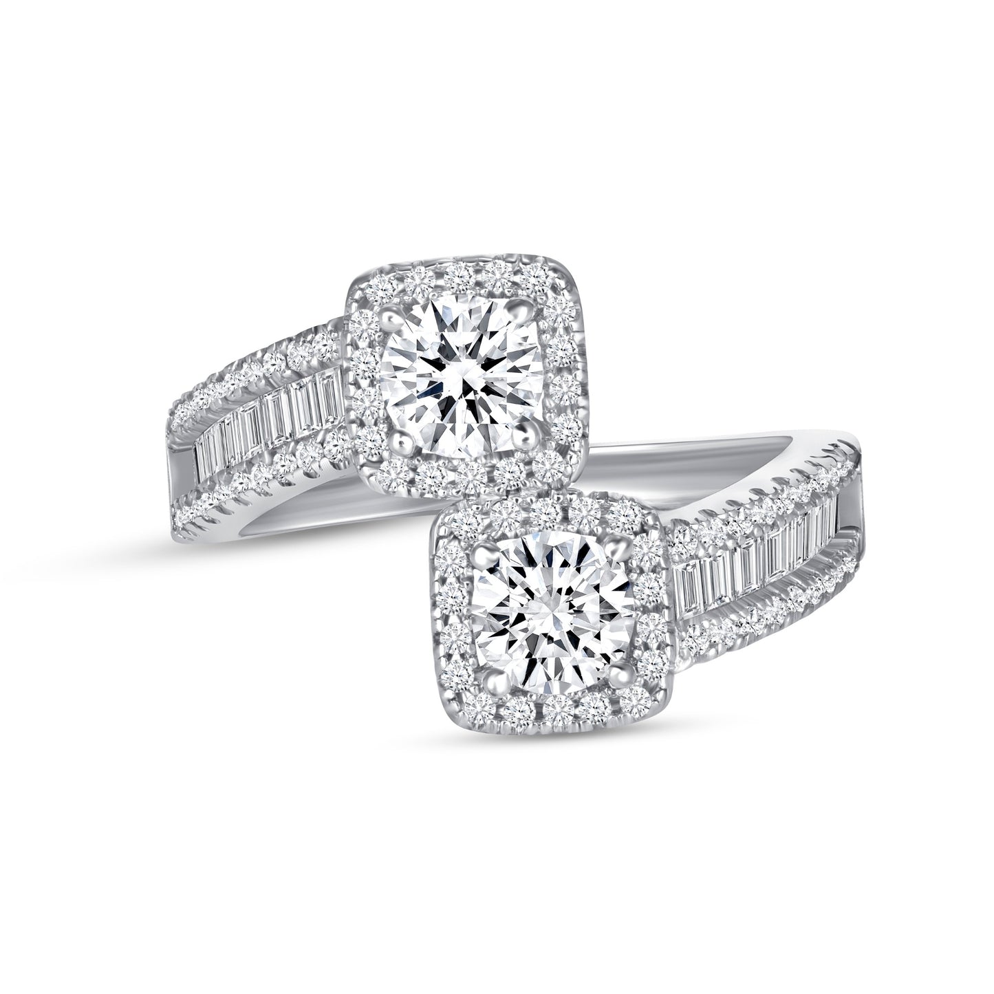 Gemini Round Centerstones Engagement Ring