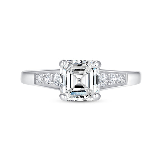 Marie Cushion Centerstone Engagement Ring