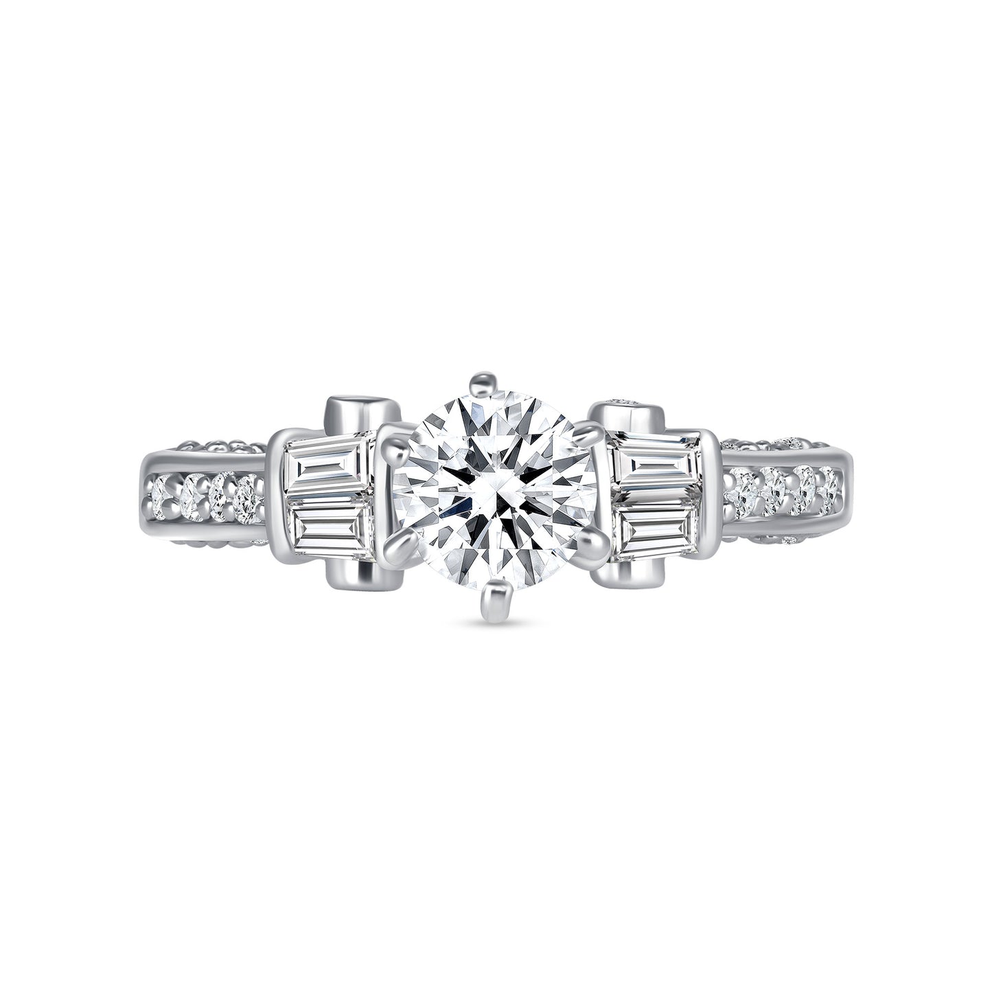 Symphony Round Centerstone Engagement Ring