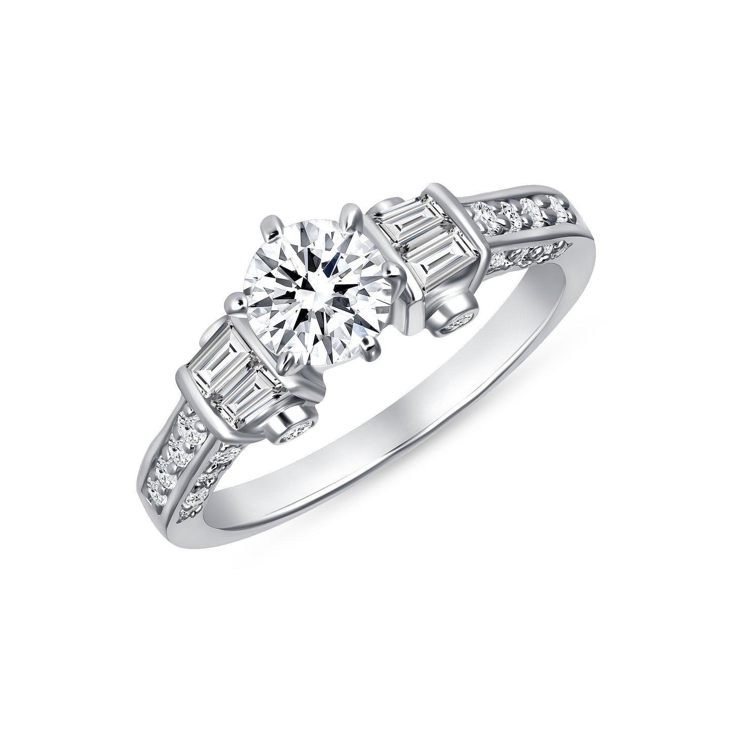 Symphony Round Centerstone Engagement Ring