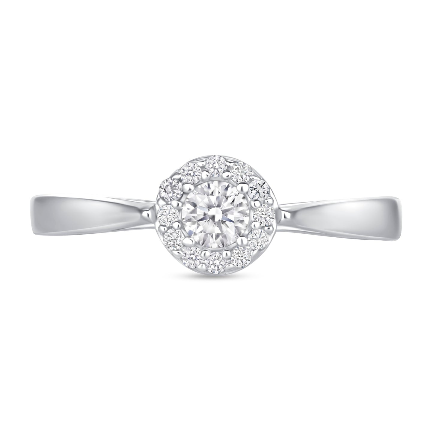 Charlette Halo Round Centerstone Engagement Ring