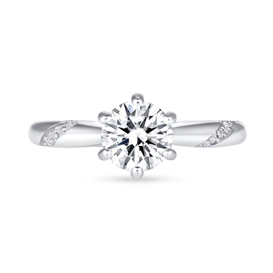 Amorous Round Centerstone Engagement Ring