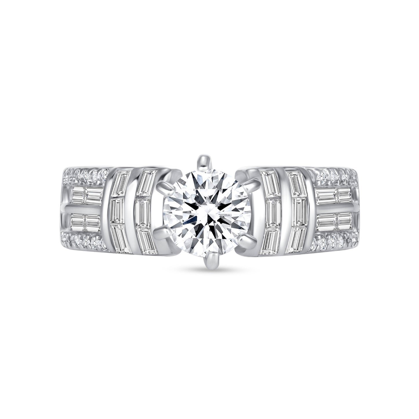 Tonight Round Centerstone Engagement Ring