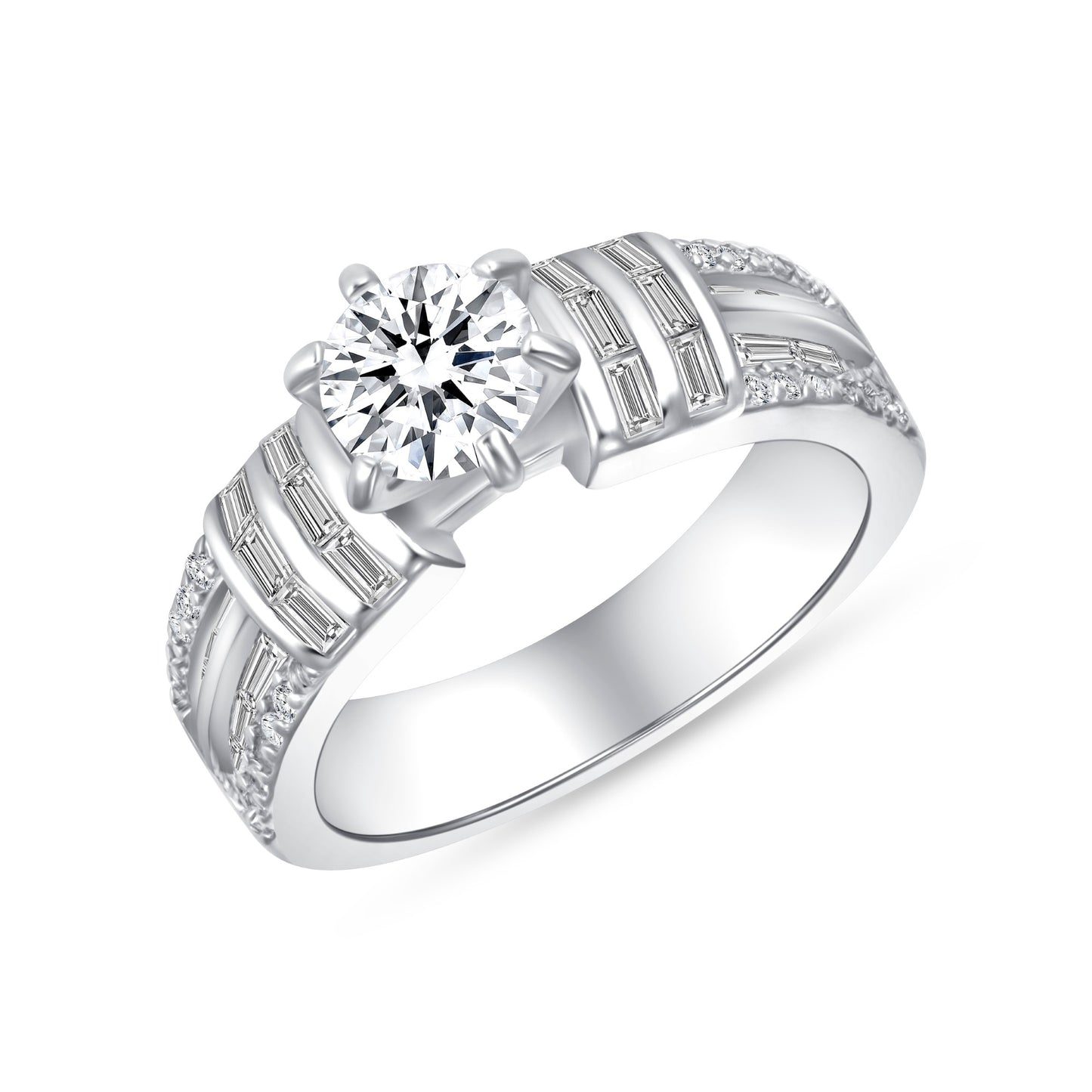 Tonight Round Centerstone Engagement Ring