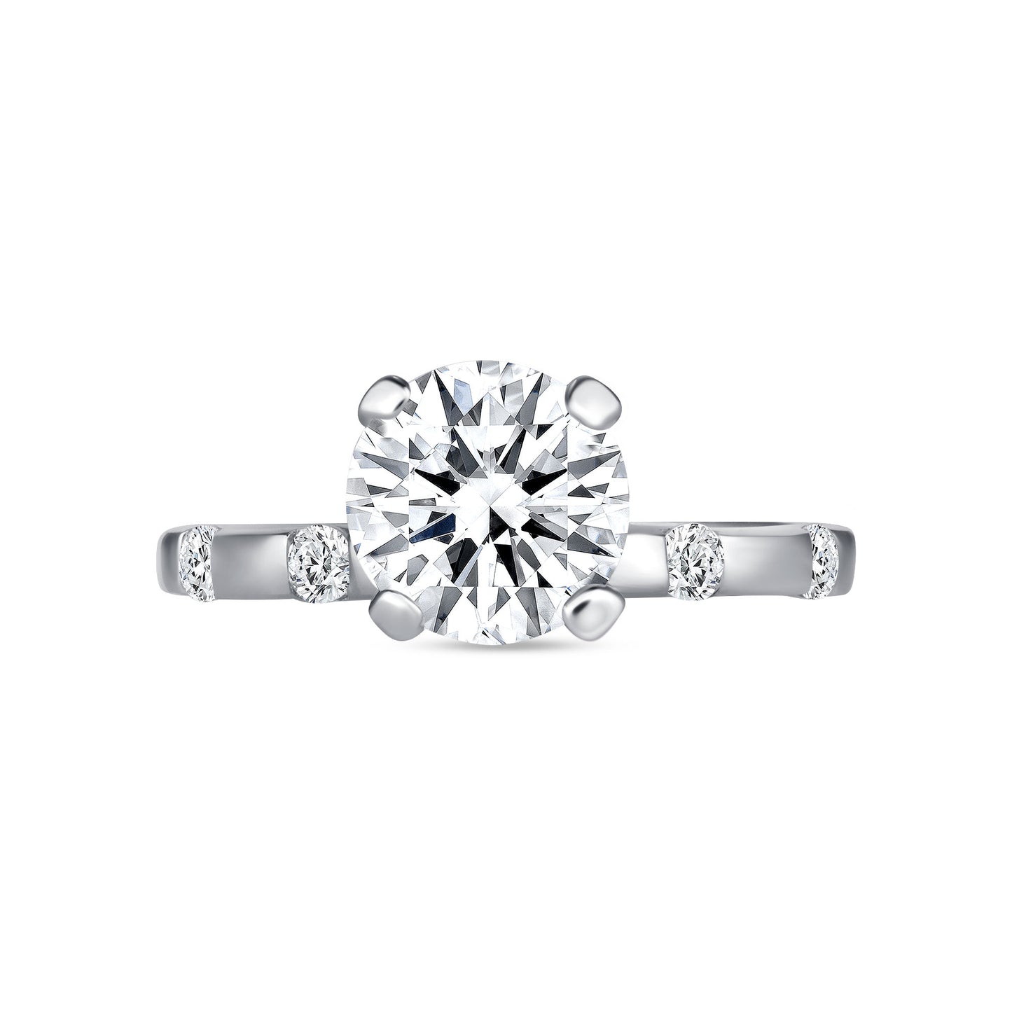 Grace Round Centerstone Engagement Ring