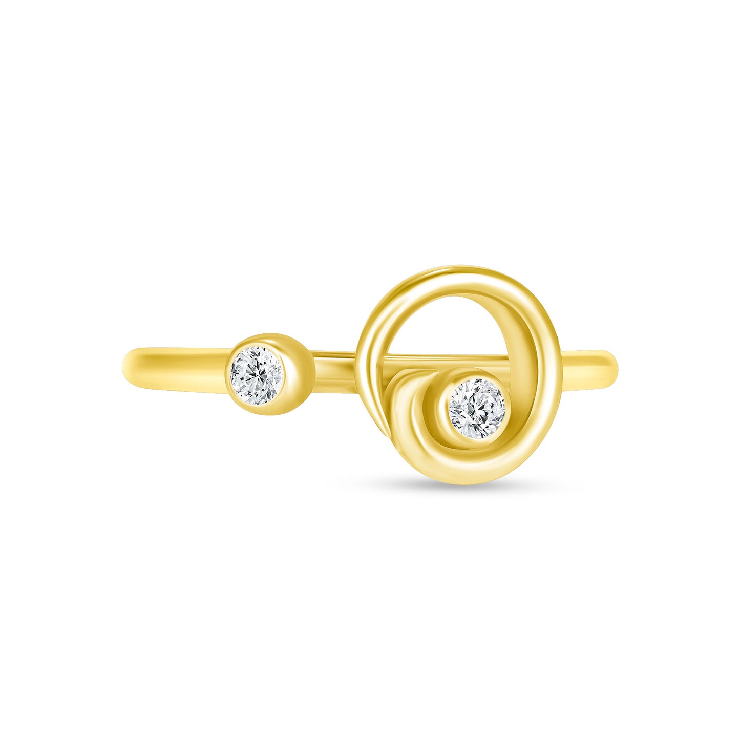 Swirl Diamond Fashion Ring