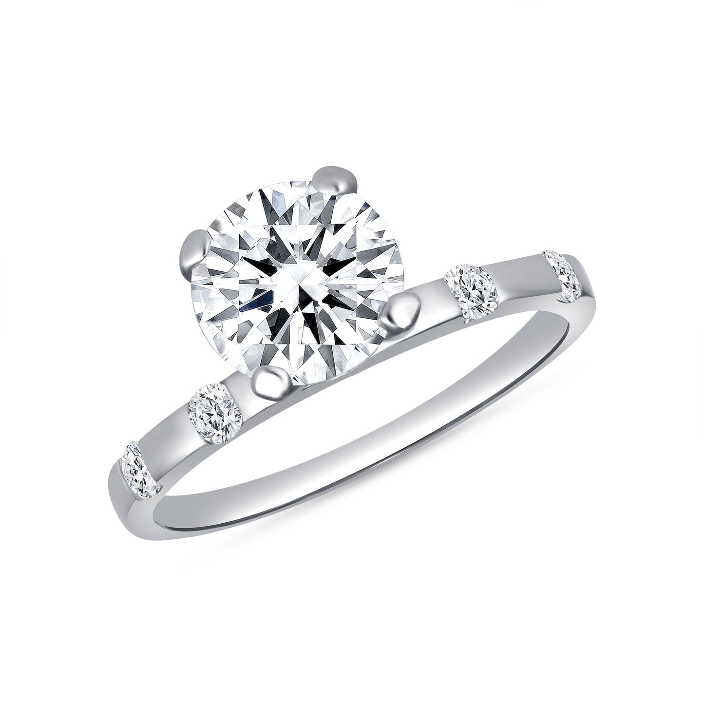 Grace Round Centerstone Engagement Ring