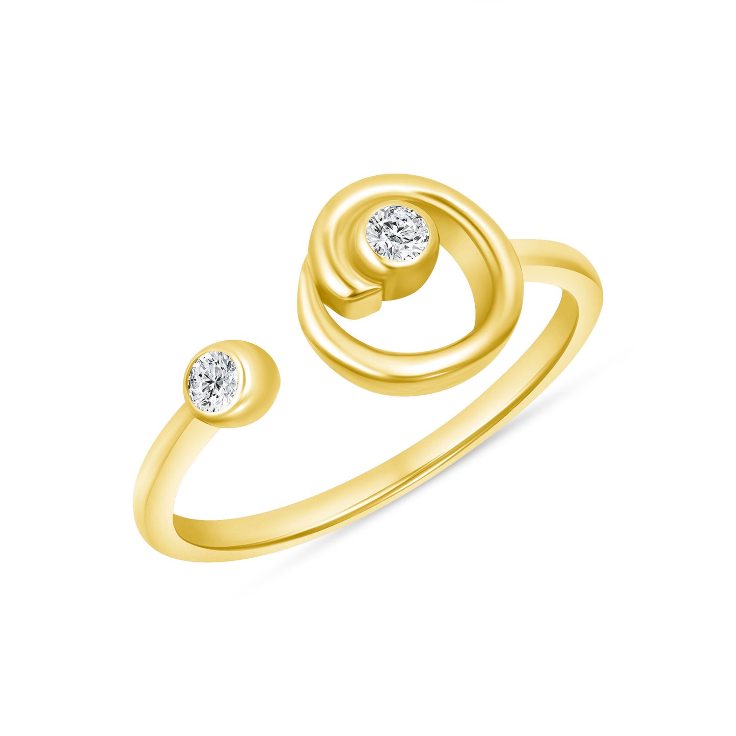 Swirl Diamond Fashion Ring