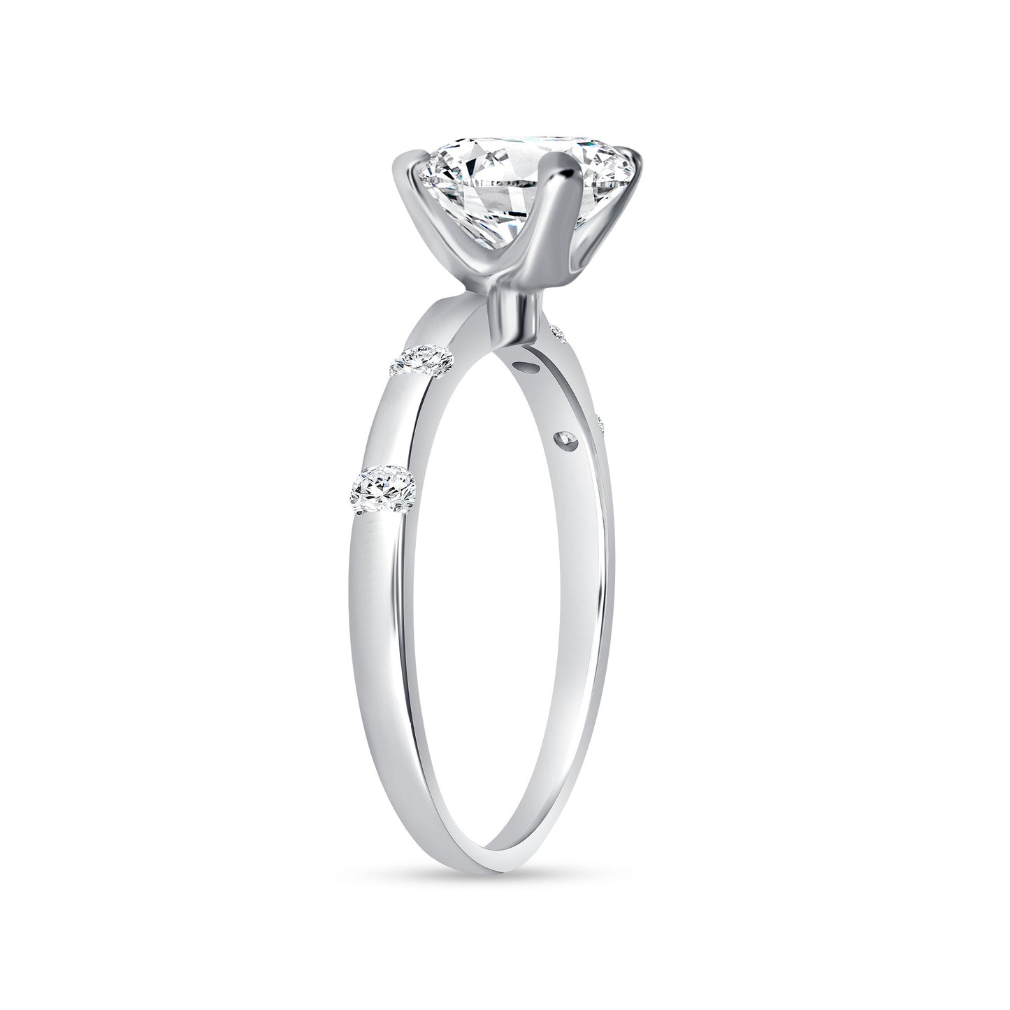 Grace Round Centerstone Engagement Ring