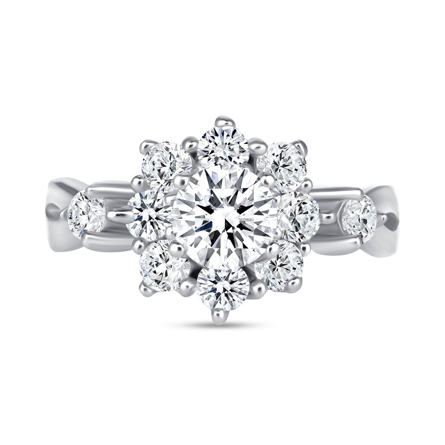 Queen Round Centerstone Engagement Ring