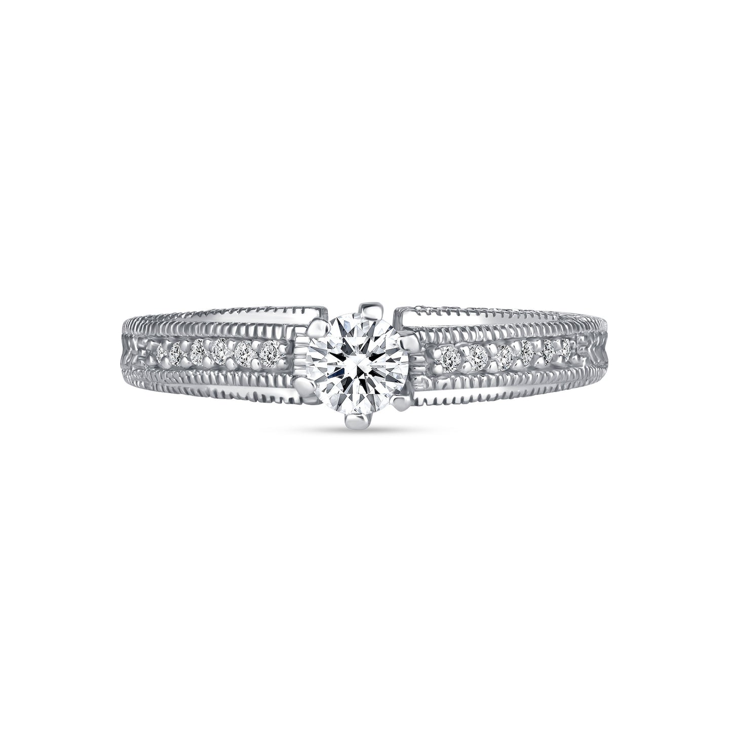 Sienna Round Centerstone Engagement Ring